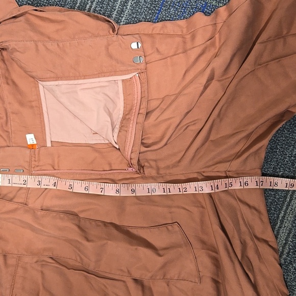 Anthropologie-Cartonniere NWT Belt Front Pants Rose 100% Lyocell-Size 14 - Picture 9 of 16